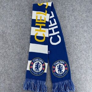 Chelsea FC Official Licensed Soccer Fan Scarf Blue White Striped Rhinox Knit